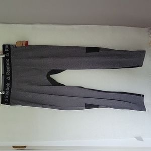Men's Reebok Training Compression Pants Charcoal Size XL